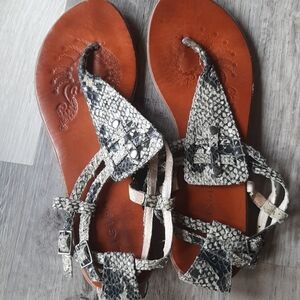 Snakeskin Patterned Women's Sandals